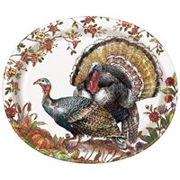 Plaid Turkey - Oval Plates 8ct