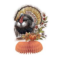 Plaid Turkey - Mini Honeycomb Decorations 4ct