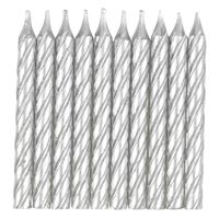 10ct Silver Spiral Bday Candle