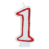 Deluxe Red Outline Candle - 1