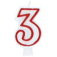 Deluxe Red Outline Candle - 3