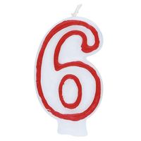 Deluxe Red Outline Candle - 6