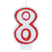 Deluxe Red Outline Candle - 8