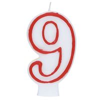 Deluxe Red Outline Candle - 9