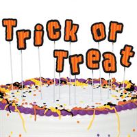 Trick Or Treat Letter Cake Toppers