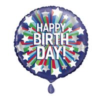 18" Mylar -Shooting Star Happy Birthday