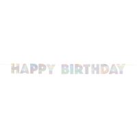 Iridescent Happy Birthday Banner