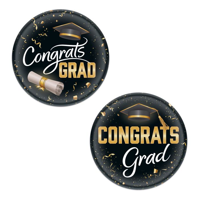 Congrats Grad Buttons 2ct