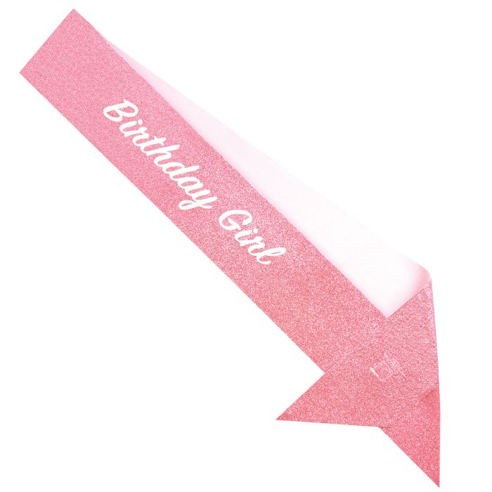 Birthday Girl Glittered Sash - Child Size