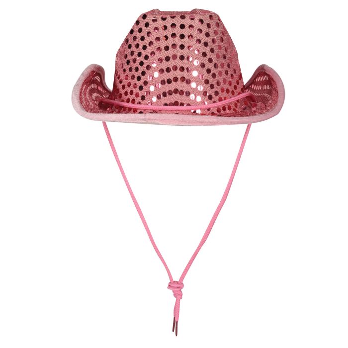 Sequined Cowboy Hat - Pink