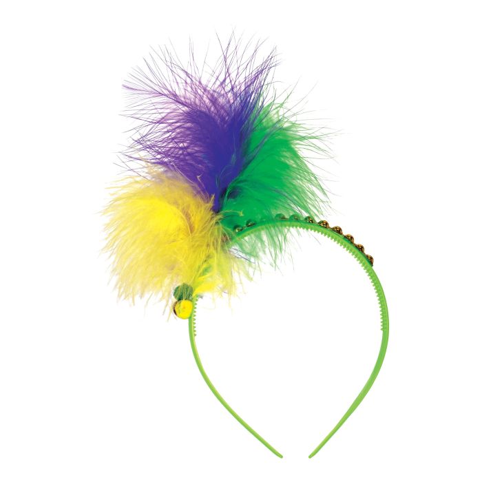 Mardi Gras Feather Headband