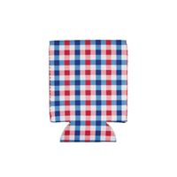 Patriotic - Gingham Can Coolers 2ct