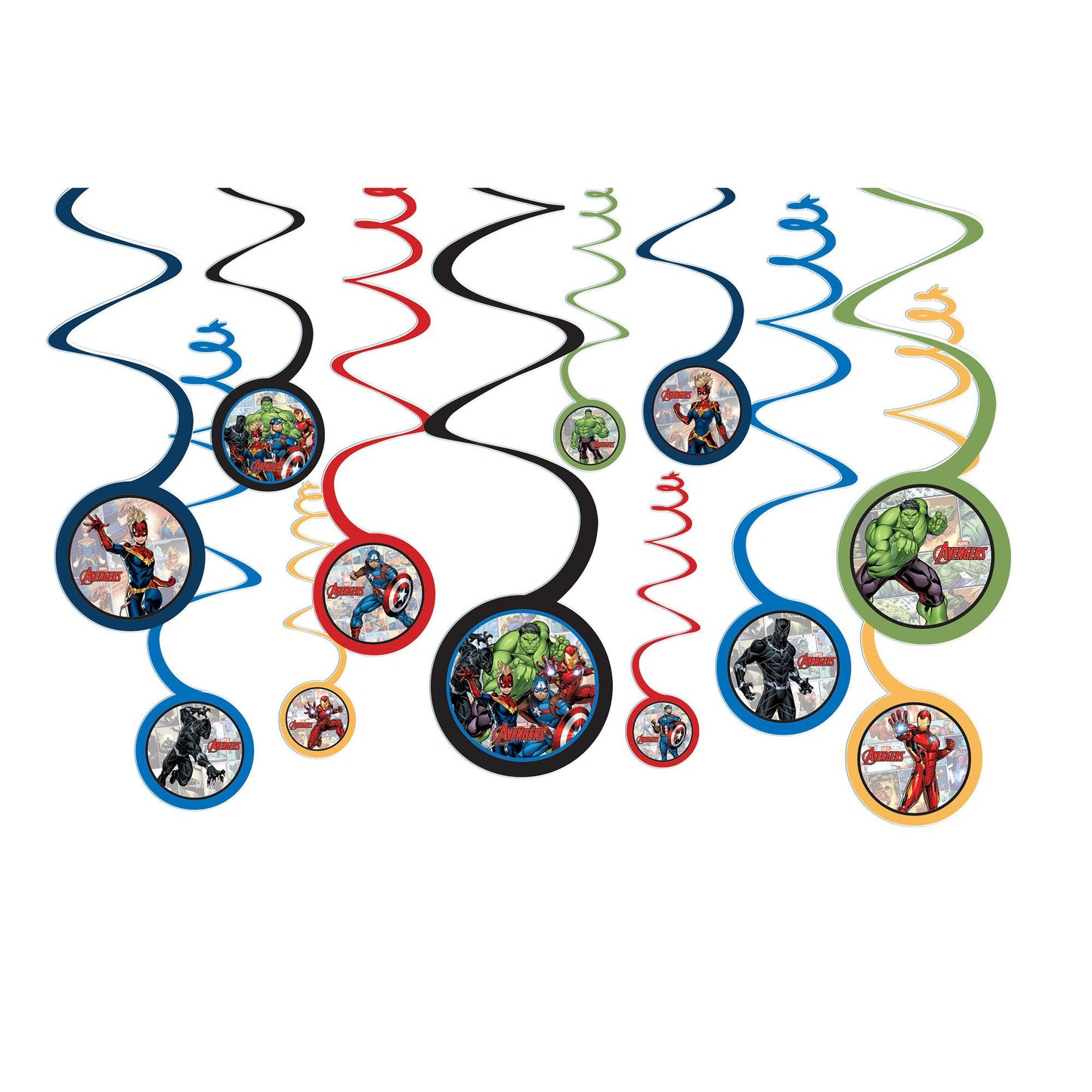 Marvel Avengers Powers Unite™ Spiral Decorations