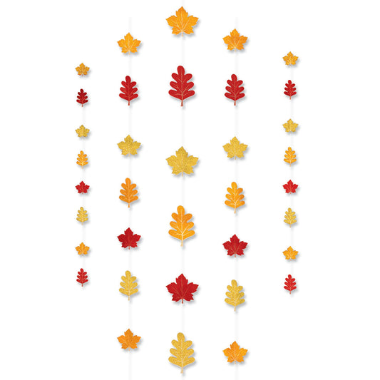 Leaf Foil String Decorations - 7ct