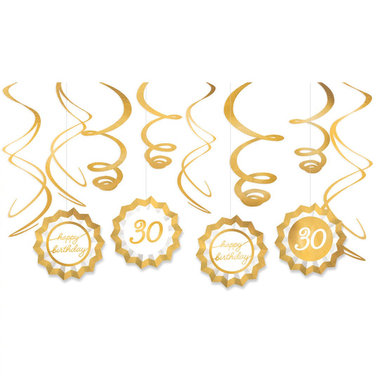 30th Fan & Swirl - Golden Age Birthday