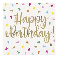 Bright Triangle Birthday - Beverage Napkins 16ct