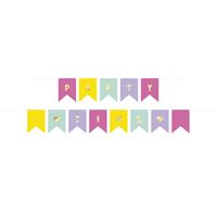 DIY Pastel Pennant Garland Kit with Gold Stickers