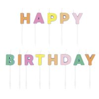 Happy Birthday Letter Pick Candles with Decals