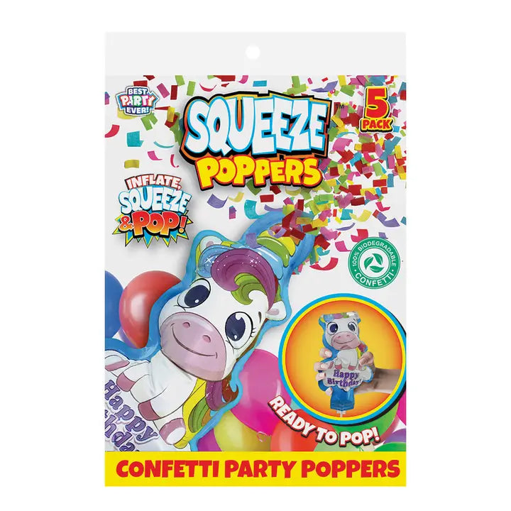Confetti Squeeze Popper 5ct