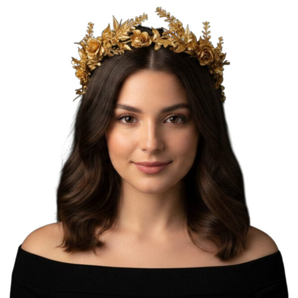 Goddess Floral Gold Crown