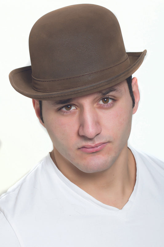 "Leatherlike" Steampunk Derby - Brown