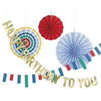 Gold Foil Happy Birthday Decoration Kit