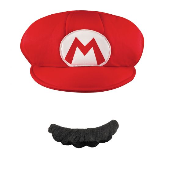 Mario Hat and Mustache