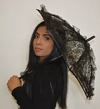 24" Lace Parasol - Black