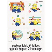 Minions - Tattoo Sheet 24pc
