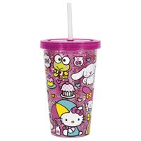 Hello Kitty and Friends - Plastic Tumbler w/ Straw