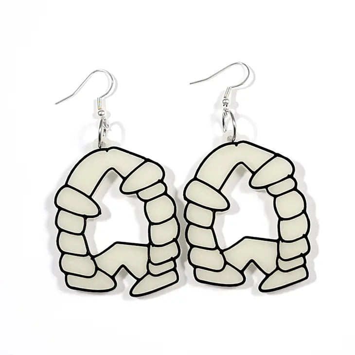 Glow in the Dark Vampire Teeth Earrings