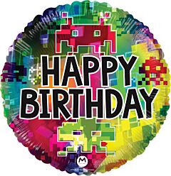 18" Mylar - Happy Birthday Gamer