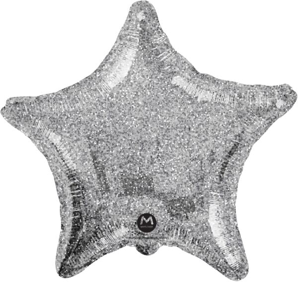 Silver Crackled Star - 17"