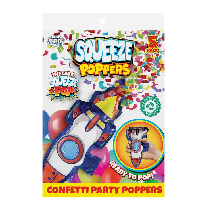 Confetti Squeeze Popper 5ct