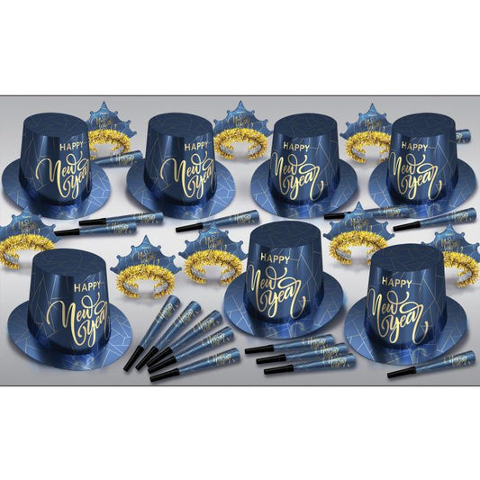 New Year Party Kit - Midnight Blue Assortment for 50
