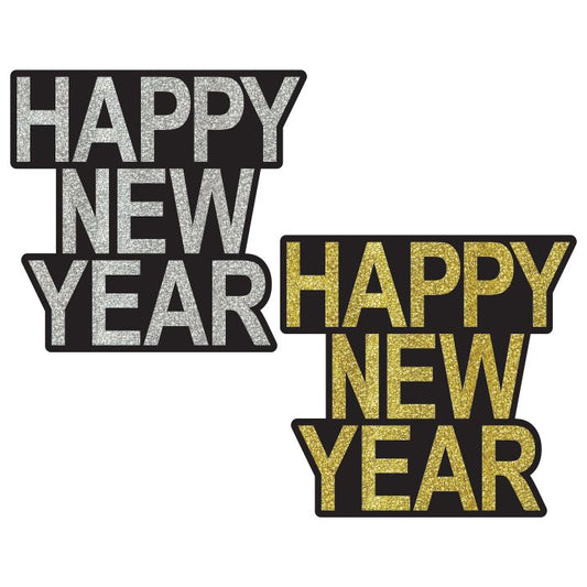 Happy New Year Cutouts 2ct