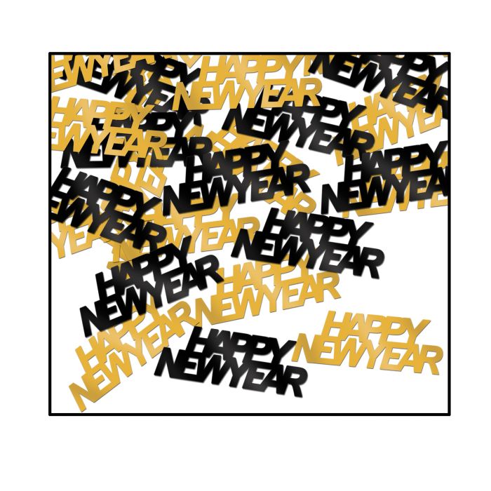Fanci-Fetti - Black & Gold Happy New Year
