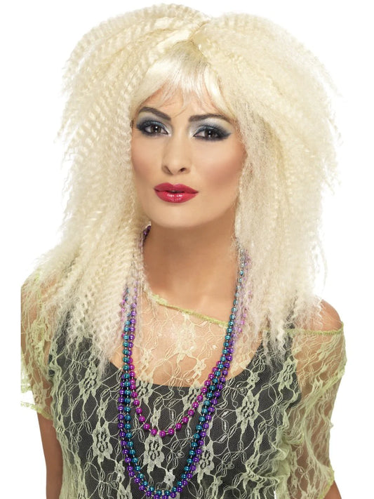 80's Crimp Wig - Blonde