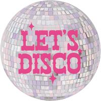 Diamond Disco - Iridescent Foil Let's Disco Disco Ball Shaped Luncheon Napkins 16ct