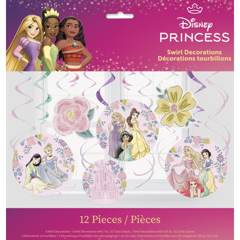 Disney Princess -  Assorted Hanging Swirls 12ct
