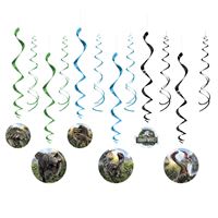 Jurassic World 4 - Hanging Swirl Decorations 12ct