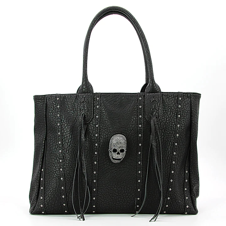 Skull Fringe Tote Bag