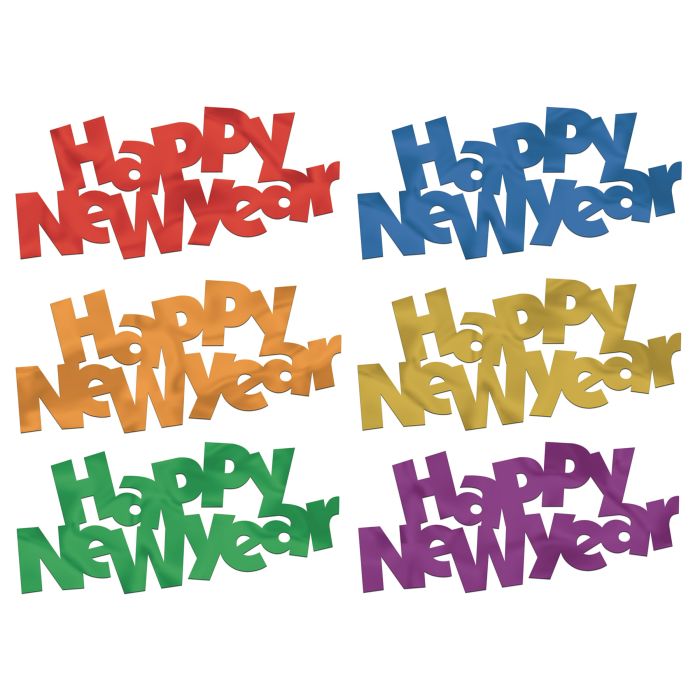 Jumbo Happy New Year Fanci-Fetti - Multi-Color