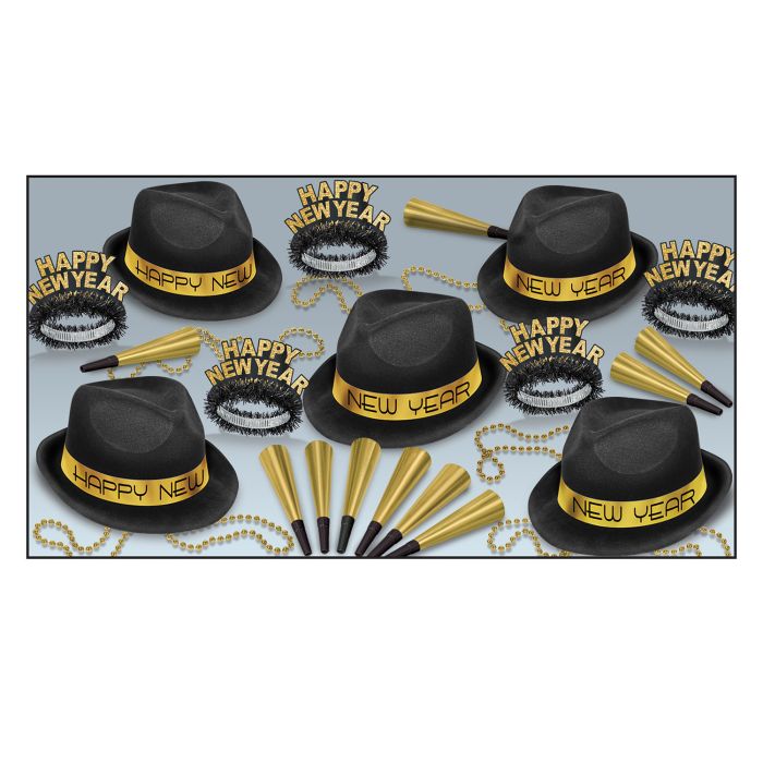 New Year's Eve Party Kit - Chairman Gold (For 10 People)