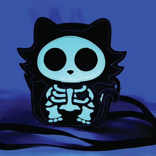 Crossbody Bag - Glow In The Dark Sugar Skull Cat