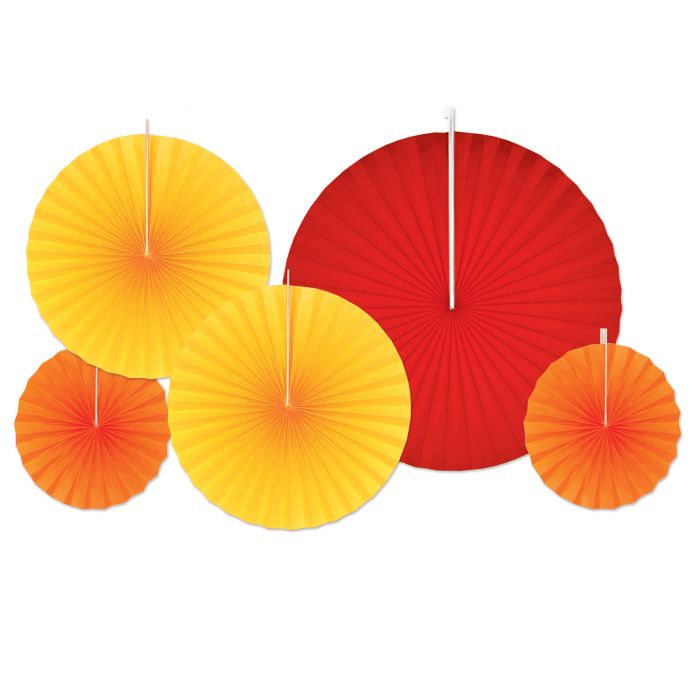 Accordion Paper Fans - Fall Colors