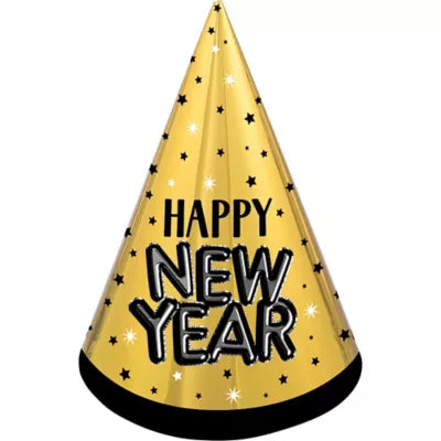 "Happy New Year" Cone Hat