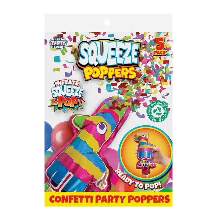 Confetti Squeeze Popper 5ct