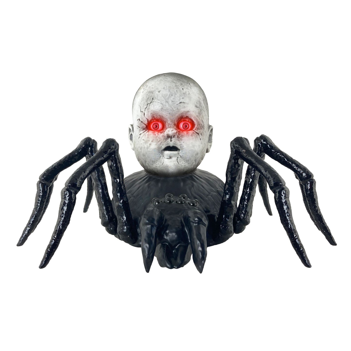 Animatronic Light Up Doll Head Spider