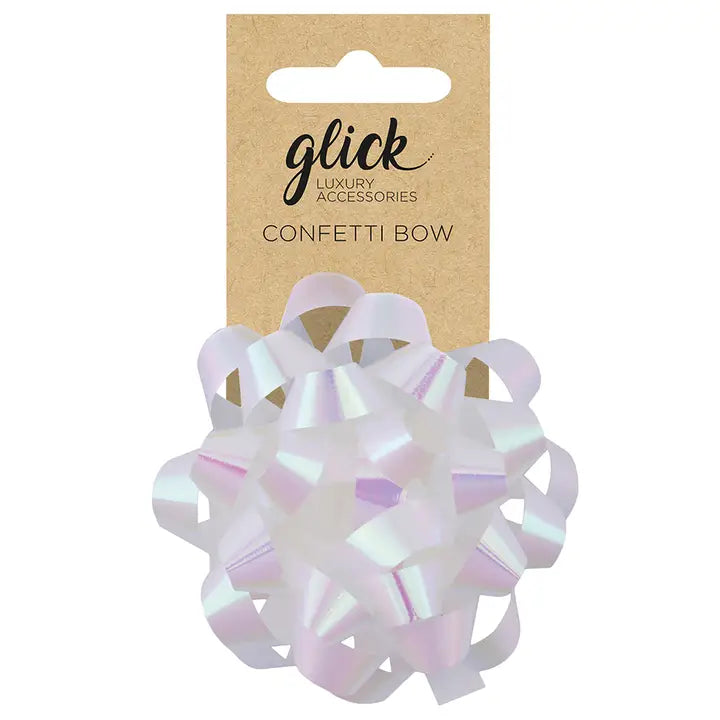 Bow Confetti - Irridescent White